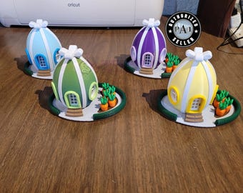 Easter Egg Cottage Fairy House Tea Light