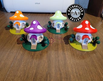 Enchanted Mushroom Cottage Fairy House Tea Light