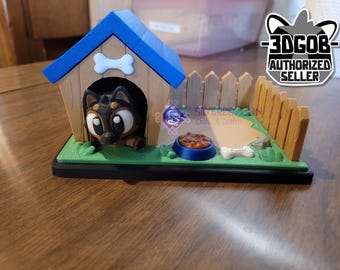 Peek-a-Pup Doghouse Playset – 3D Printed Mini Yard Scene