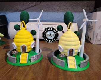 Whimsical Lighted Beehive Fairy House