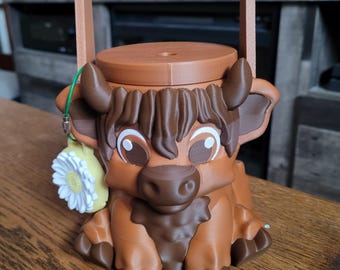 12oz “Moo‑Chill” Highland Cow Cooler – Your Beverage’s New Barnyard Buddy!
