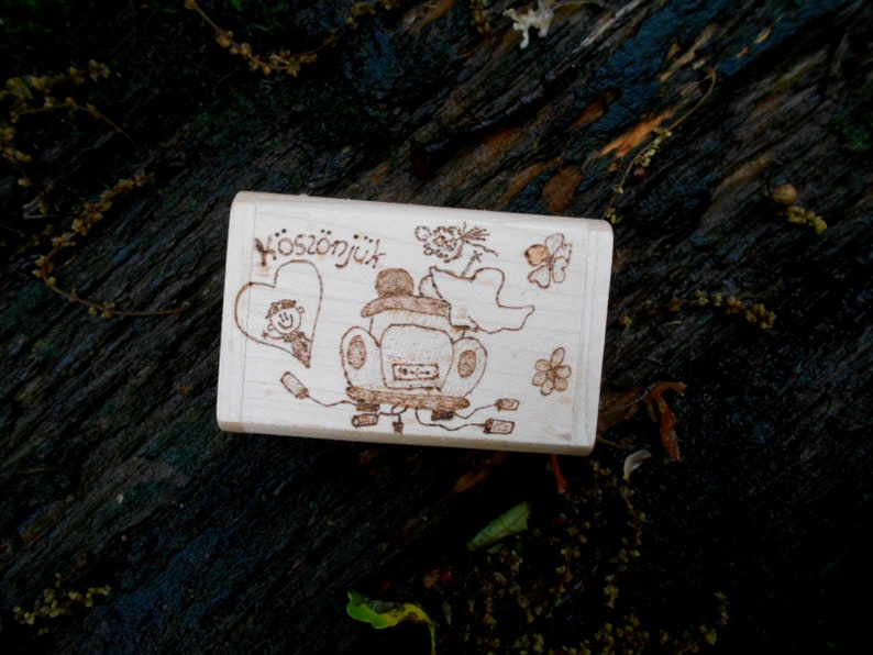 8 GB Personalized USB wooden 2.0 Pendrive Flash Pen Drive Memory Stick