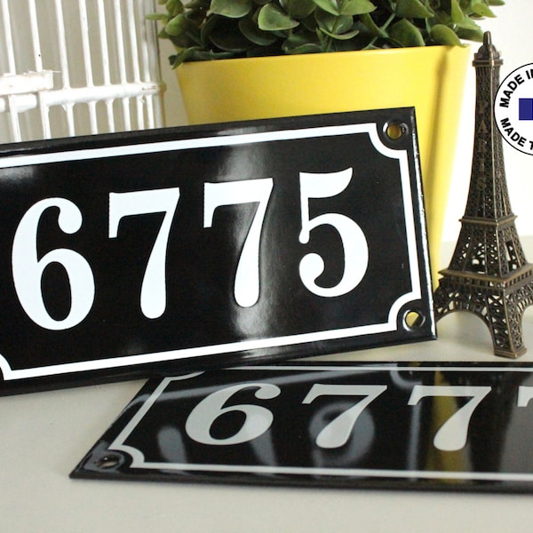 Enamel House Numbers Etsy
