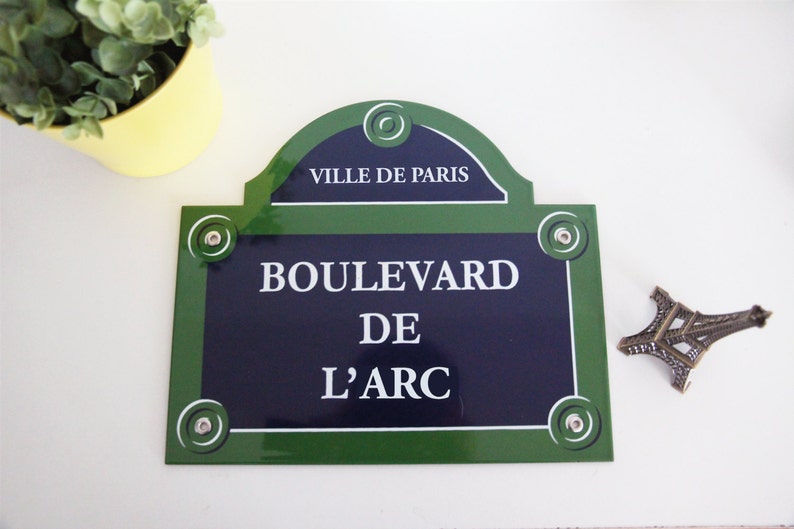 Plaque de rue parisienne émaillée 15x13cm personnalisée / Etsy France