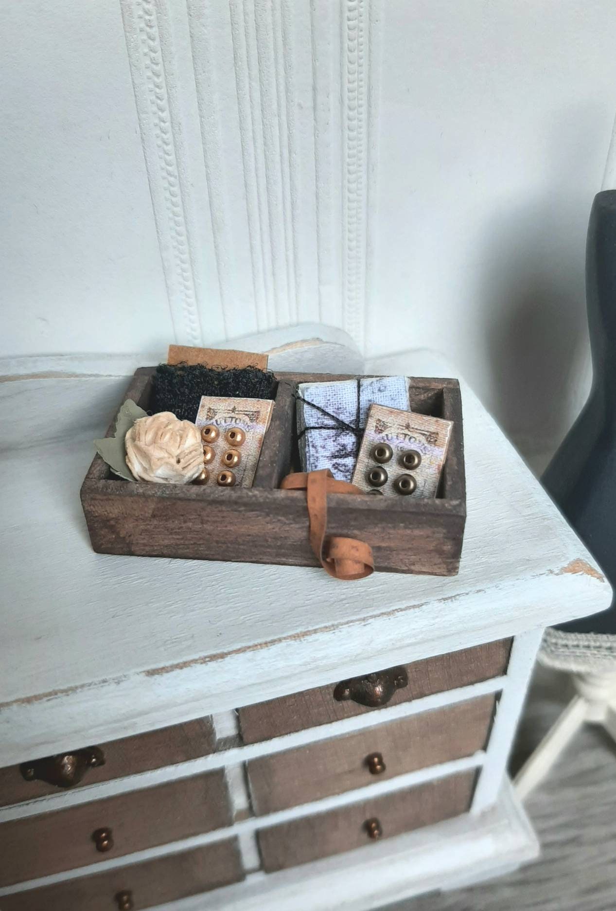 Art & Collectibles Miniatures Dolls House Miniature Haberdashery Filled ...