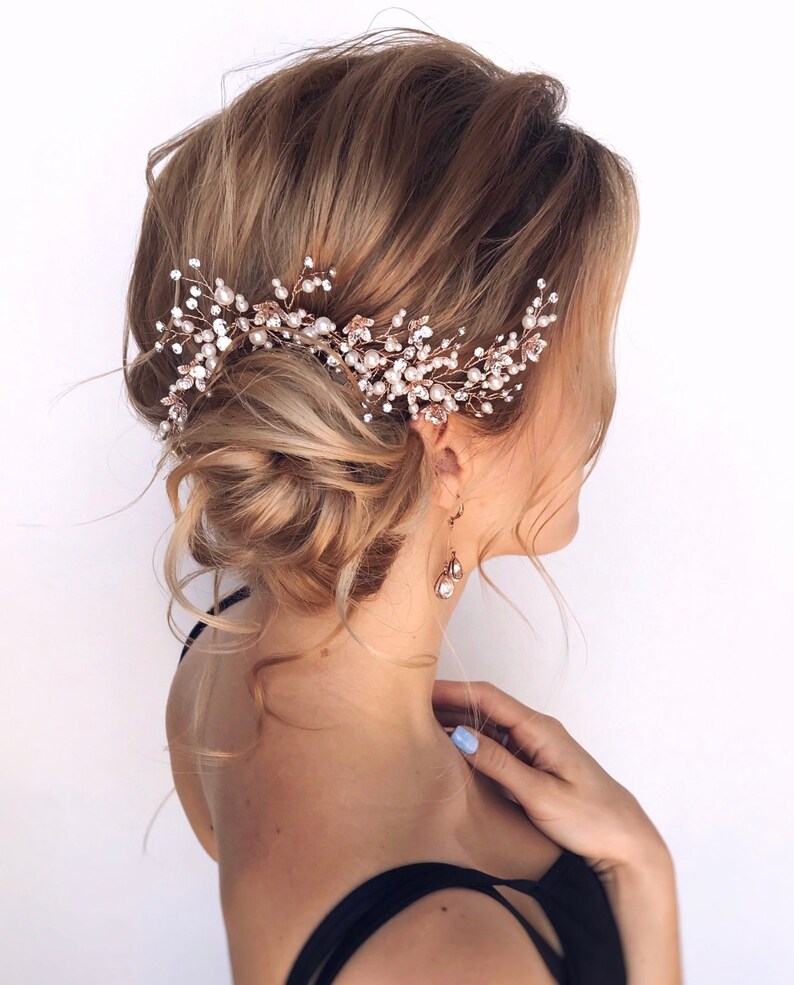 Jolie Soft Delicate Bridal Comb Bridal Hair Accessories Etsy