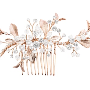 Alice Hair Comb, Wedding Back Comb, Veil Decoration, Crystal Pearl Hair Comb, Gold Bridal Hair Comb, Shiny Hair Comb, Silver Hair Comb