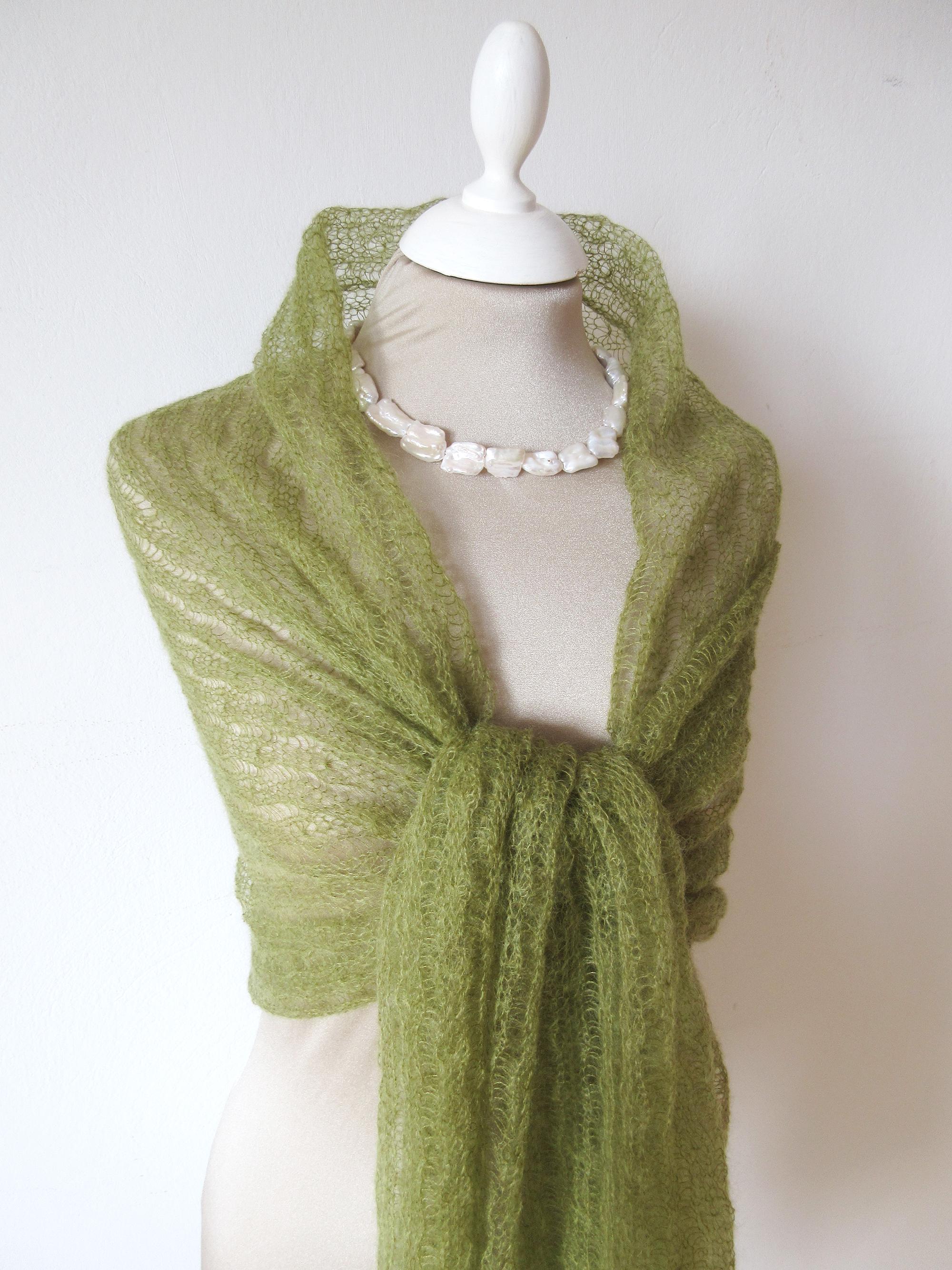 green lace shawl