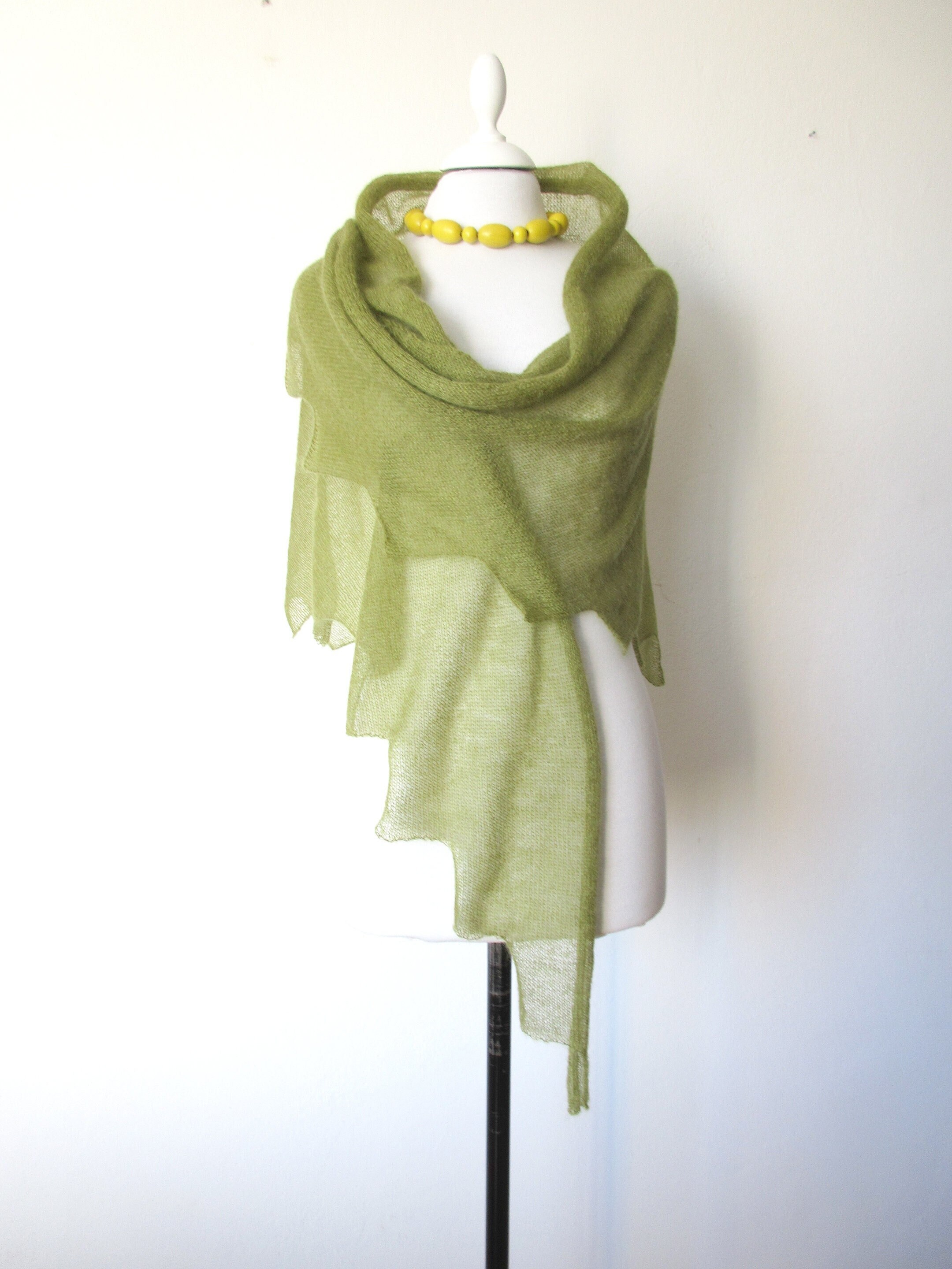 小物 SUGARHILL MOHAIR PYHCH SCARF (GREEN) Sugarhill's Mohair Pyhch Scarf-Pink or Green Mail Order