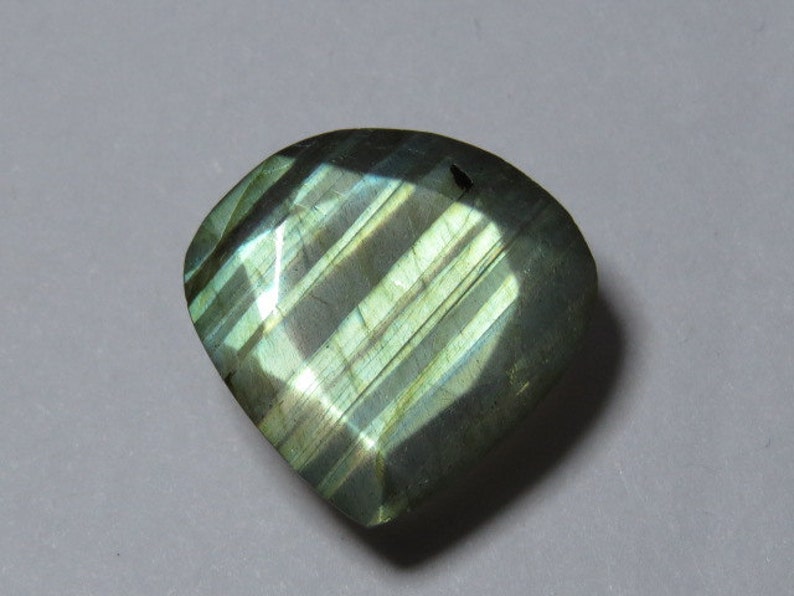 17x17 mm Heart Shape Faceted Both Side Cut Stone Size LABRADORITE weight 13.45 crt