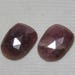 Sapphire Natural Red Color - Fine Cut Rose Cut - Slices Pair - Size 12x16 mm - Weight 16.70 crt