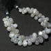 Gray Moonstone - Good Quality Natural Color - Faceted - Teardrop Shape - Size 7x9 - 7x12 mm - Approx 8 Inches Long