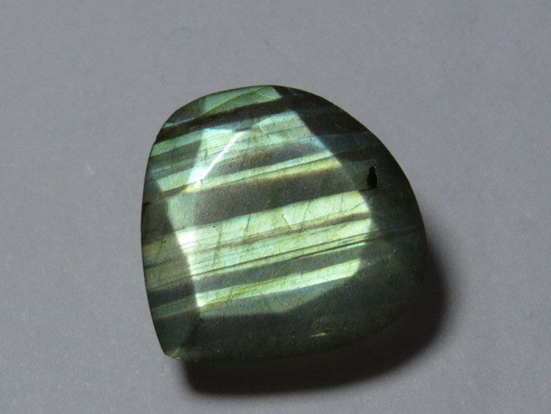 17x17 mm Heart Shape Faceted Both Side Cut Stone Size LABRADORITE weight 13.45 crt