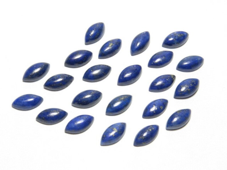 Lapis Lazuli 6x12 mm Natural Good Color Marquise Shape Cabochon Size 25 pcs