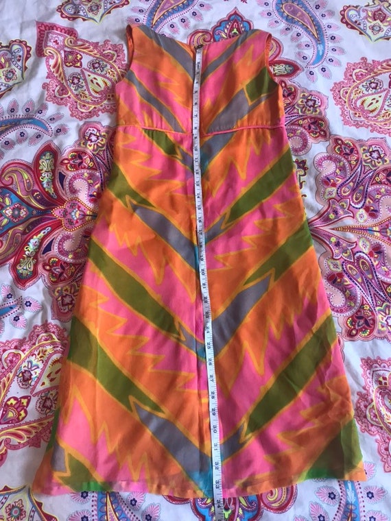 1960s Psychedelic Mod Shift Dress - image 3