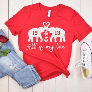 Valentines Day Delta Fitted T-Shirt, Delta Sigma Theta Tee, All of My love T Shirt, Delta Shirt, DST,