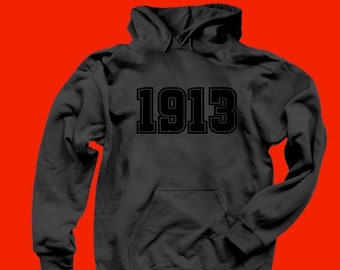 Sudadera negra con capucha 1913, Delta Sigma Theta DST Delta1913