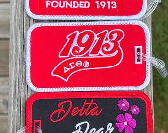 Delta Sigma Theta luggage tag , 1913, Delta Dear, Diamond life