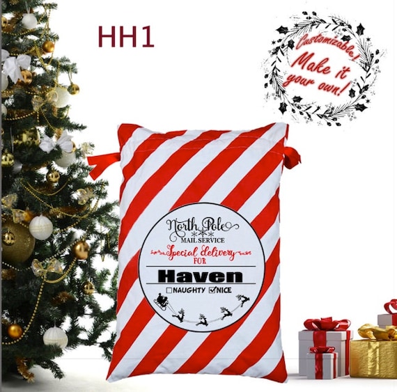 custom santa bags