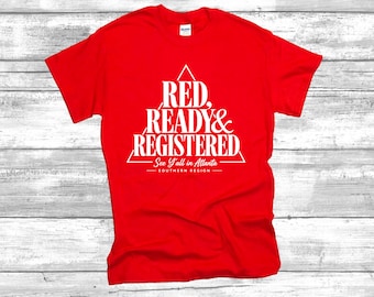 Red Ready & Registered Shirt, Southern Region, Delta Sigma Theta, 1913, Conference 2026,