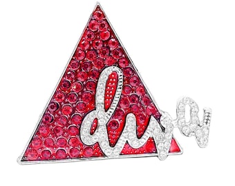 Delta Sigma Theta Diva Sorority Brooch Pin, Pyramid, DST