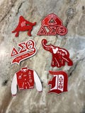 3 inch Delta Sigma Theta patches, Customize socks, crocs and more.