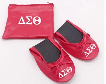 Delta Sigma Theta Foldable ballet Flats