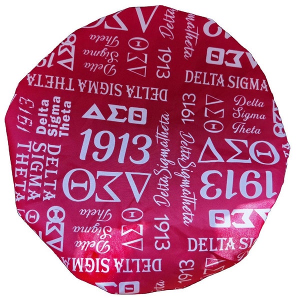 Delta Sigma Theta shower bonnet, Shower Cap, DST, Gift