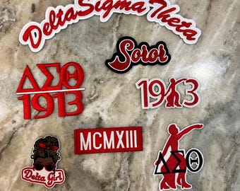 Delta Sigma Theta Patches, Iron on, DST, 1913