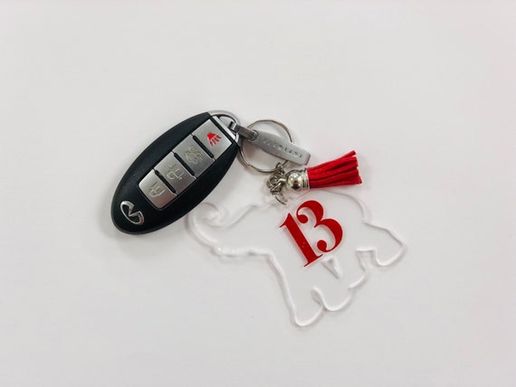 Delta Sigma Theta Elephant Charm: Red Glitter Vinyl Sorority Gift