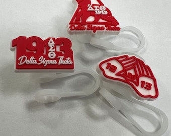 Delta Sigma Theta Straw Topper: Sorority Tumbler Cover