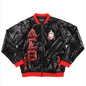 Delta-Signatur-Theta-Jacke mit Pailletten