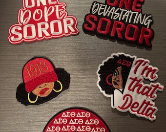 Delta Sigma Theta iron on Patches, DST, Soror