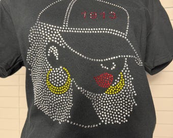 Delta Sigma Theta Inspired Rhinestone Tee | 1913 Hat Girl Women’s Shirt