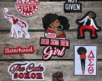 Iron Delta Sigma Theta Patches, DST, Soror