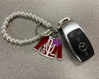 Delta Sigma Theta Wristlet Keychain Charm