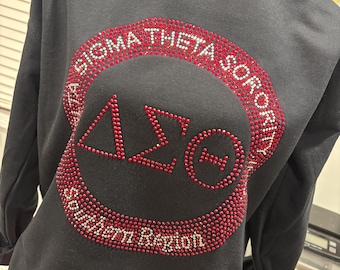 Delta Sigma Theta southern region sweatshirt , Full rhinestone