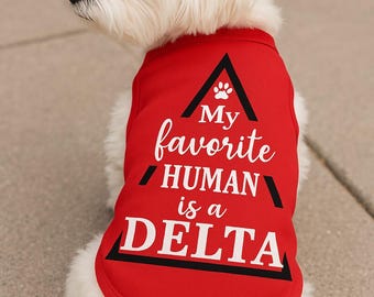 Maglietta Delta Sigma Theta per cani: impronta di zampa e piramide - Regalo per amanti degli animali