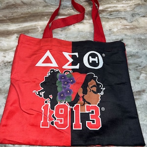 1913 Delta Sigma Theta printed bag, double sided size