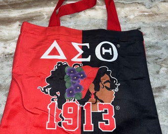 1913 Delta Sigma Theta printed bag, double sided size