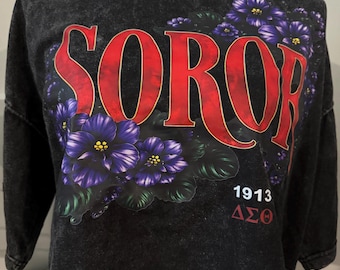 Delta Sigma Theta crop top, Soror shirt, Voilets, DST 1913