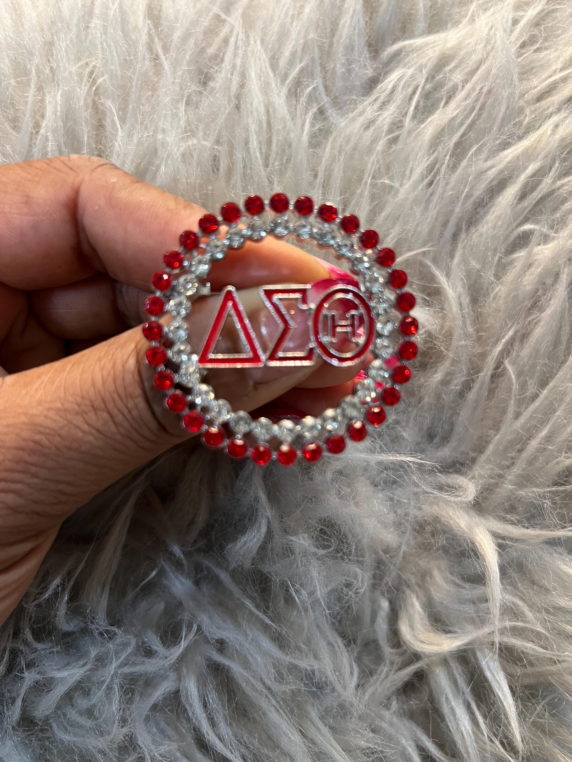 For DST Diamond and Pearls Sliver Pin Delta Sigma Theta Brooch - Etsy