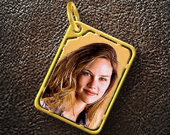 Personalized Dog Tag,Custom Dog Tag,Photo Dog Tag,Custom Necklace,Gold Necklace,Gold Dog Tag,Photo pendant,Photo charm,Gift for Him,USA MADE