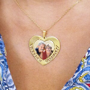 Photo charm,Photo pendant,Gold Charm,Photo Necklace,Gold Necklace,Name necklace,Personalized Jewelry,Gift for Her,Custom jewelry,USA MADE