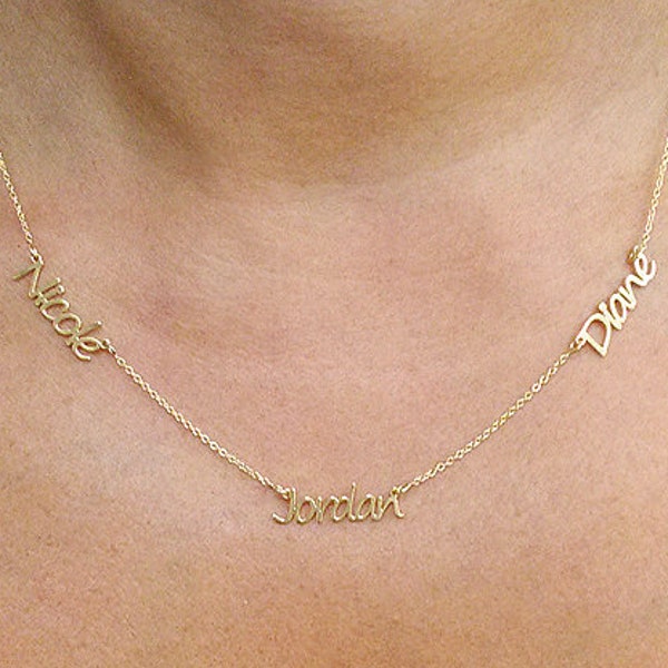 Name Necklace,Initial Necklace,Gold Necklace,Name Necklace Gold,3 Name Necklace,Name Plate Necklace,Arabic Name Necklace,Letter Necklace