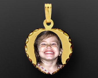 Encanto de la foto, colgante de la foto, encanto de oro, collar de la foto, collar de oro, collar personalizado, joyería personalizada, regalo para ella, joyería personalizada, EE.UU. HECHO