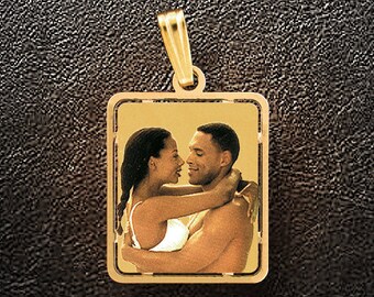 Colgante de fotos, amuleto de fotos, collar de oro, collar de fotos, amuleto de oro, collar personalizado, joyas personalizadas, joyas personalizadas, regalo para ella, EE. UU. HECHO