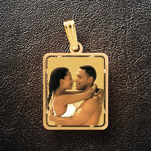Ciondolo fotografico, fascino fotografico, collana d&#39;oro, collana fotografica, fascino d&#39;oro, collana personalizzata, gioielli personalizzati, gioielli personalizzati, regalo per lei, USA MADE