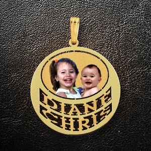 Gold Necklace,Custom Necklace,Photo pendant,Photo charm,Photo Necklace,Gold Charm,Personalized Jewelry,Gift for Her,Custom jewelry,USA MADE