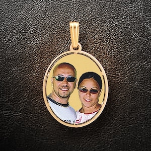 Photo Necklace,Gold Necklace,Custom Necklace,Photo pendant,Photo charm,Gold Charm,Personalized Jewelry,Gift for Her,Custom jewelry,USA MADE